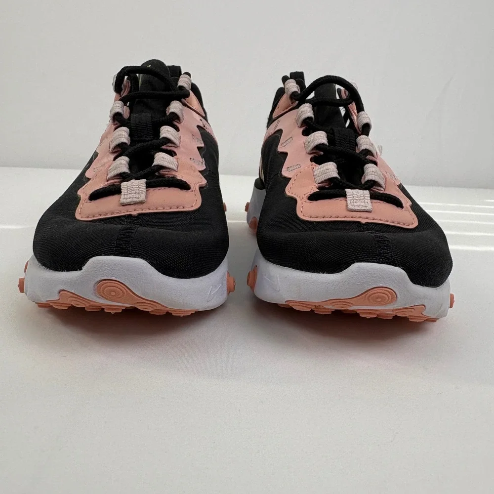 Nike React Element 55 Black‎ Volt Coral Stardust Sneakers CD6964-002 Womens 5